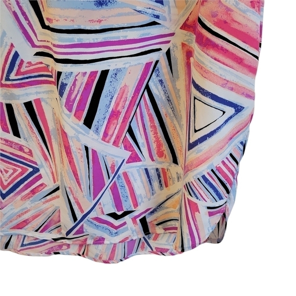 Attention Multicolor Triangle Geometric Print Dres - Picture 5 of 10